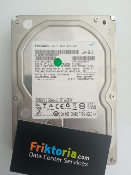 Hitachi 0F12455 – 2TB 3.5" SATA HDD, 7200 RPM, 64MB Cache